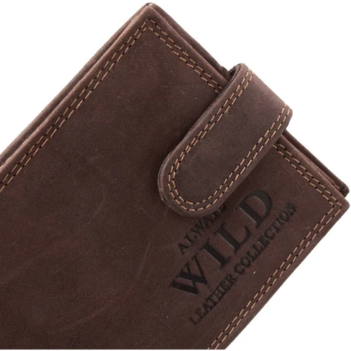 Мужское портмоне Always Wild коричневое (DNKN1187L-brown) фото 6