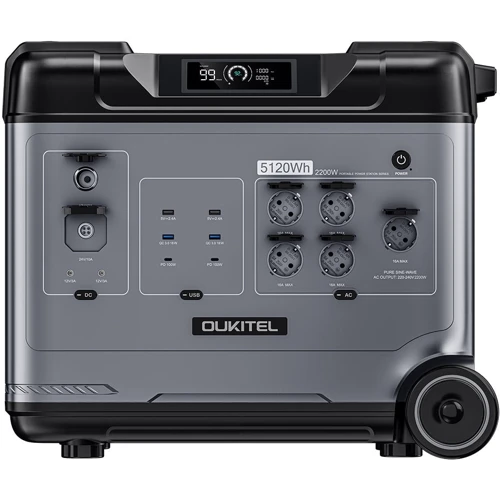 Зарядная станция Oukitel P5000 Solargenerator 2200W/5120Wh: Емкость аккумулятора, Вт/ч 5120