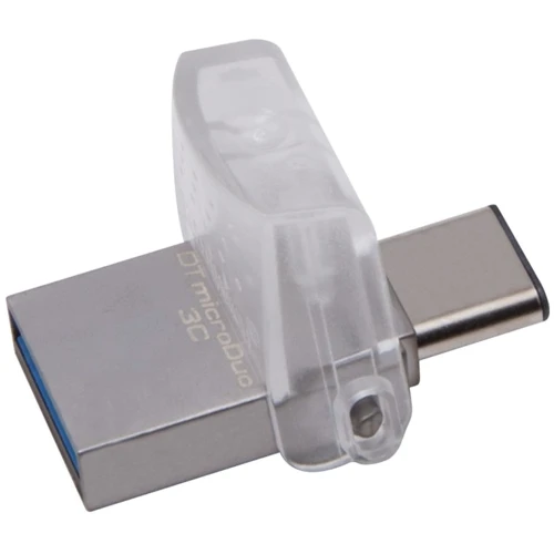 USB-флешка Kingston 32GB DataTraveler MicroDuo USB 3.1/Type-C Metal Silver (DTDUO3C/32GB): Объем памяти 32 GB