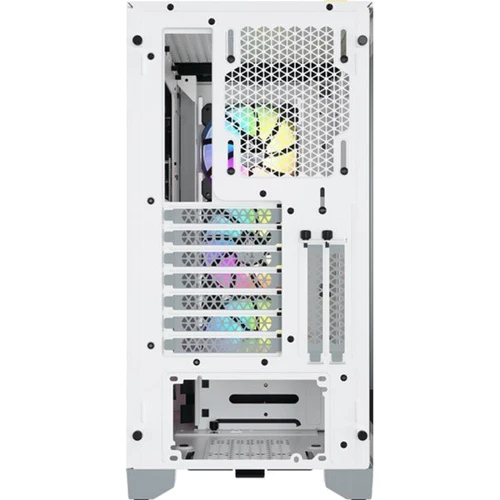 Корпус Corsair iCUE 4000X RGB Tempered Glass White (CC-9011205-WW): Матеріал передній панелі загартоване скло і пластик