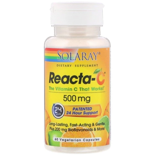 Solaray Reacta-C 500 mg Витамин С 60 капсул