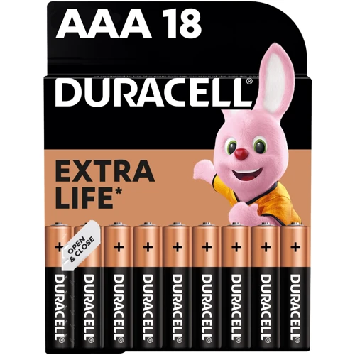 Батарейки Duracell Basic AAА алкалиновые LR03 18шт. (5000394107557)