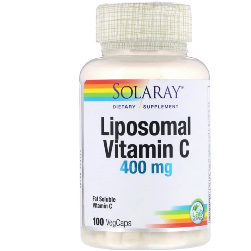 Solaray Liposomal Vitamin C 400 mg 100 Veg Caps Вітамін C ліпосомальний