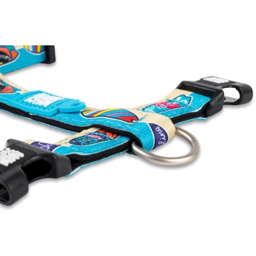 Шлейка для собак Max & Molly Urban Pets H-Harness - Aloha/L 2 см 70-98 см голубая (4894512050761) фото 4