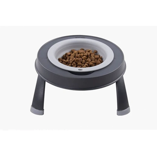 Миска Dexas одинарная Single Elevated Feeder на сложной подставке большая 960 мл Светло-серый (PW140432429): Материал Пластик