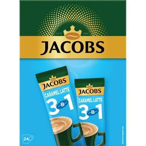 Напиток кофейный растворимый Jacobs Caramel Latte 3в1 24х12.3 г (4820206290571)