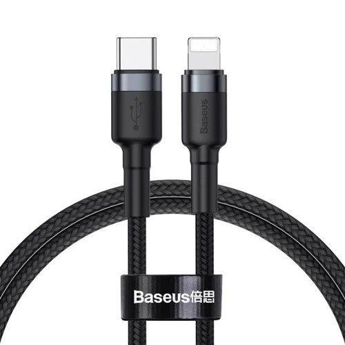 Кабель Baseus Cafule USB-C to Lightning PD 18W Cafule 1m Black (CATLKLF-G1)