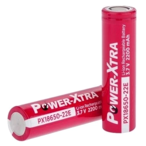 Power-Xtra 18650 Li-Ion 2200mAh, 3.7V, red (PX18650-22R/29749): Ємність 2200 мАг