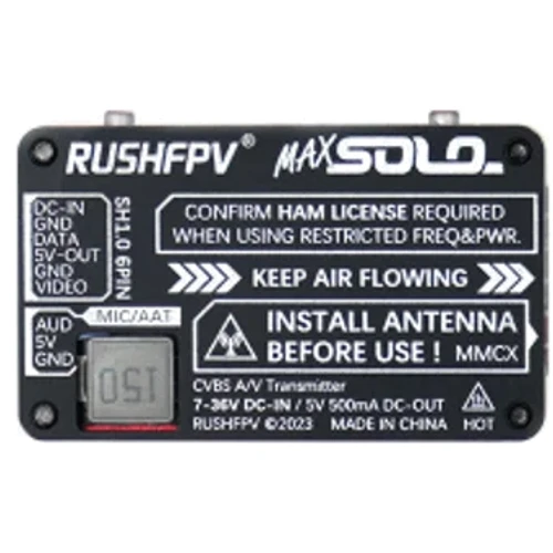 Видеопередатчик (VTX) RushFPV Max Solo 2.5W XBAND 4.9G (DA30) фото 3
