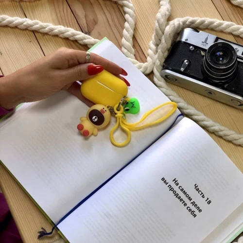 Чехол для наушников TPU Case Cute Charm Bear in a suit Yelow for Apple AirPods Pro: Тип Чехол