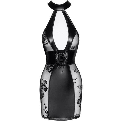Платье Noir Handmade F238 Short tulle dress with powerwetlook inserts Вlack, XXL