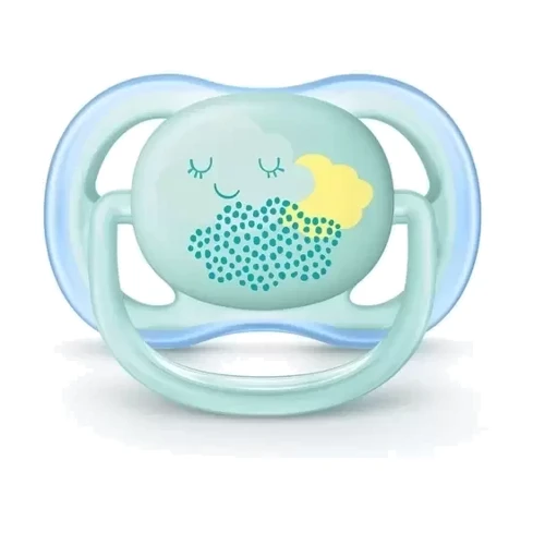 Пустышка для мальчиков Philips AVENT Ultra Air с декором, 0-6 мес, 2 шт (SCF344/20): Материал силикон