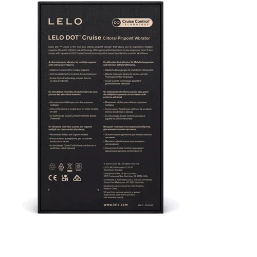 Кліторальний вібратор LELO DOT Cruise Peach Please, точкова стимуляція, технологія Infinite Loop