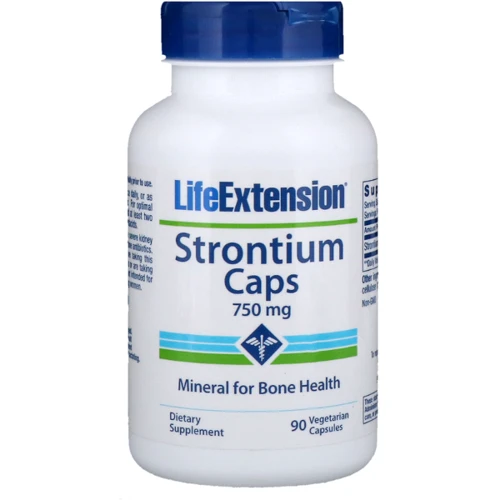 Life Extension Strontium Caps Mineral for Bone Health 750 mg 90 Caps (LEX-14769)