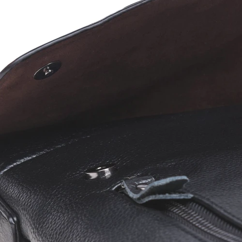 Чоловіча сумка планшет Borsa Leather чорна (K17859-black): Матеріал Натуральна шкіра