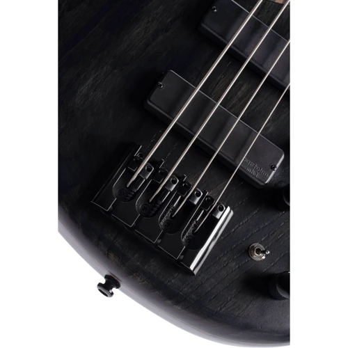 Бас-гітара CORT B4 Element (Open Pore Trans Black): Матеріал корпусу Червоне дерево (Mahogany) з топом з ясеню (Ash)