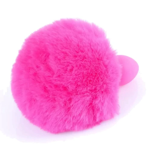 Анальная пробка S с хвостом BOSS of TOYS Boss Series - Silicon PLUG Bunny Tail Pink, BS6400099