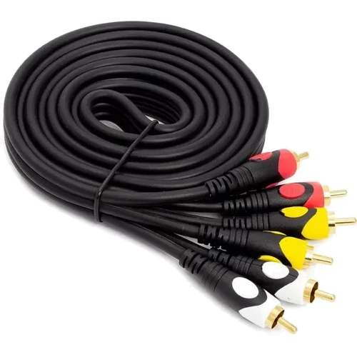 Кабель и переходник PowerPlant 3xRCA (M) - 3xRCA (M) 1.5 м (CA911714): Тип кабель