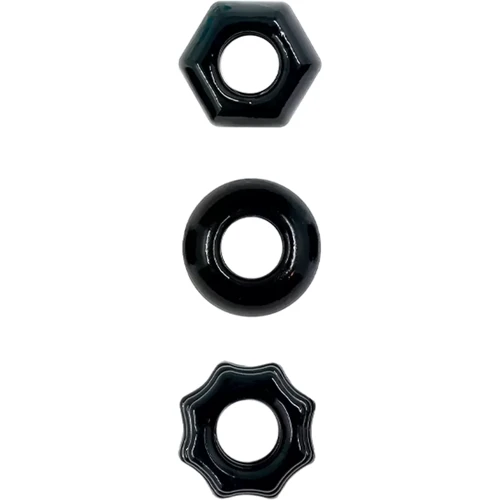 Набір ерекційних кілець Ns Novelties Renegade Chubbies Rings (чорний)