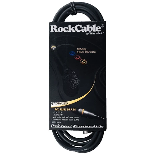 Кабель балансный ROCKCABLE RCL30383 D6F BA - Microphone Cable - XLR (f) / TRS Jack (3m)