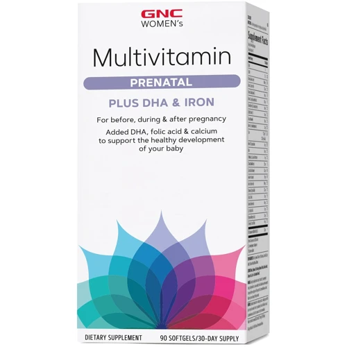 GNC Women's Multivitamin Prenatal Formula with DHA & Iron, 90 Capsules