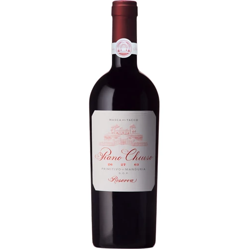 Вино Piano Chiuso Primitivo di Manduria DOP Riserva червоне 0.75 л (WHS8055731070565)