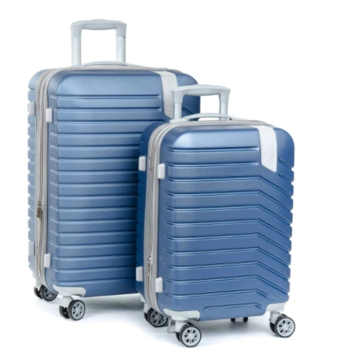 Комплект чемоданов Подиум 2 в 1 ABS-пластик синий (32512 blue)