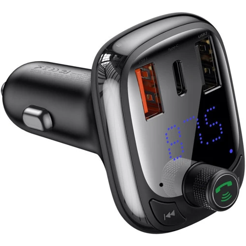 FM-трансмиттер Baseus S-13 2USB + Type-C Black фото 5