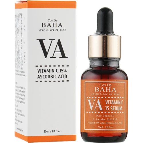 COS DE BAHA VA Vitamin C 15% Serum Сироватка для сяйва шкіри з вітаміном С та пантенолом 30 ml