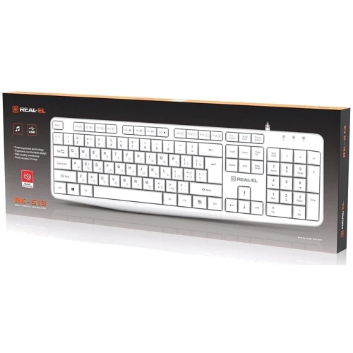 Клавиатура REAL-EL RK-513 USB White (EL123100047) UA