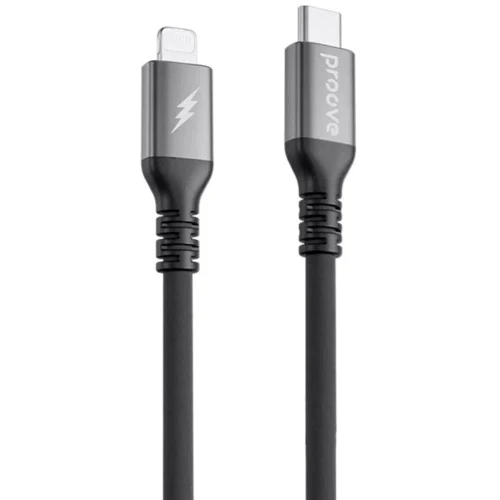 Кабель Proove Cable USB-C to Lightning ReGen Silicone 1m Black (CCRS60002101)