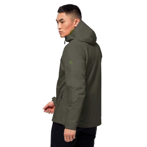 Куртка Jack Wolfskin Frosty Morning JKT M 1113721-5066 50 серо-зеленая зимняя с капюшоном: Длина рукава Длинный