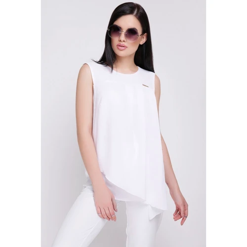 Блуза FashionUp BZ-1625E 44 біла без рукава