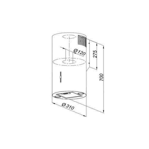 Витяжка MAAN Tuba Elba W 731 Black: Тип фільтра повітря Рециркуляция, Отвод