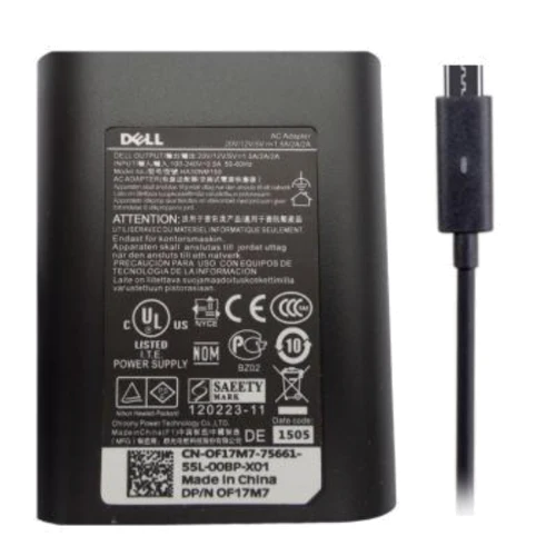 Зарядний пристрій Dell 45W 20V 2.25A + 5V 2A USB Type C (LA45NM150/A40217): Походження Китай