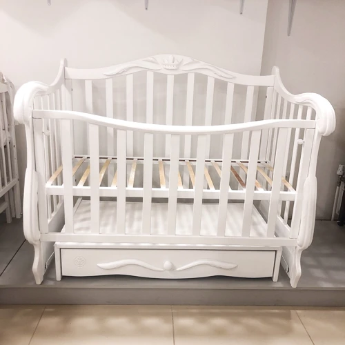 Кроватка детская Колисани Корона белый, белый: Тип классическая