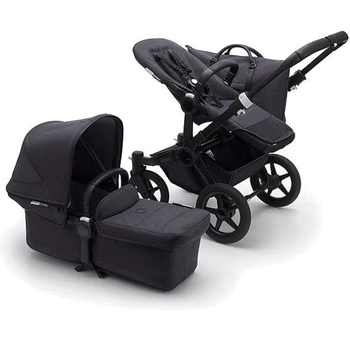 Універсальна коляска 2 в 1 Bugaboo Donkey 3 Mineral Mono Black / Washed Black, чорний на чорній рамі (180154MC01)