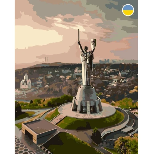 Картина за номерами Origami Українські сюжети: Київ, Батьківщина-мати 40x50 см LW3124