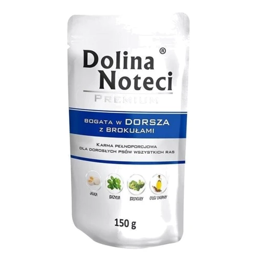 Вологий корм Dolina Noteci Premium для собак з тріскою та броколі 150 г (DN 150 (663))