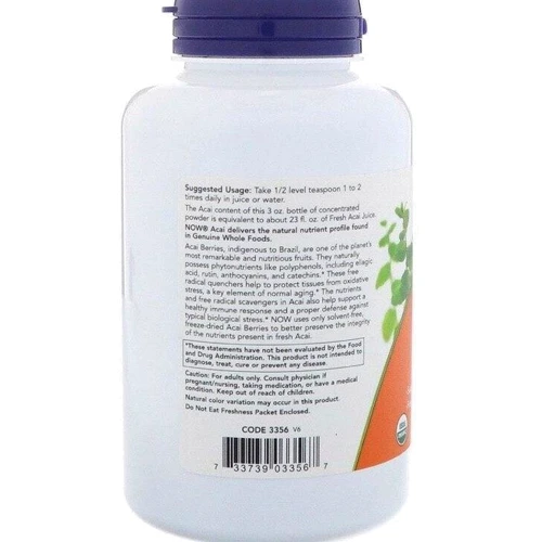 Now Foods Acai Powder, Super Fruit, 3 oz (85 g): Форма выпуска Порошок