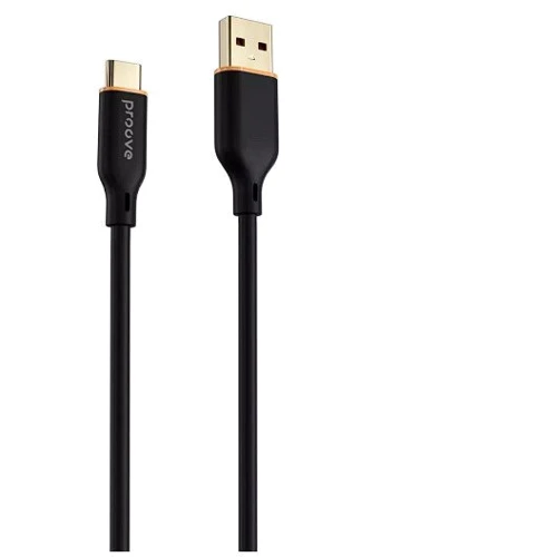 Кабель Proove USB Cable to USB-C Jelly Silicone 2.4A 1m Black