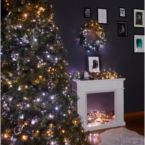 Гирлянда Smart LED Twinkly Strings AWW 400 Gen II IP44 длина 32м кабель черный фото 9