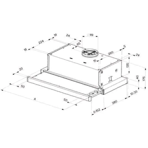 Вытяжка Zanussi ZHP615W: Тип монтажа Встраиваемый