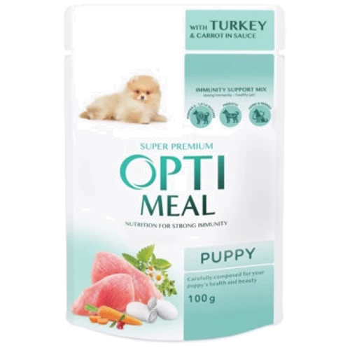 Влажный корм Optimeal Puppy для щенков с индейкой и морковью в соусе (3+1) 400 г (4820269140813): Вес упаковки 0.4 кг