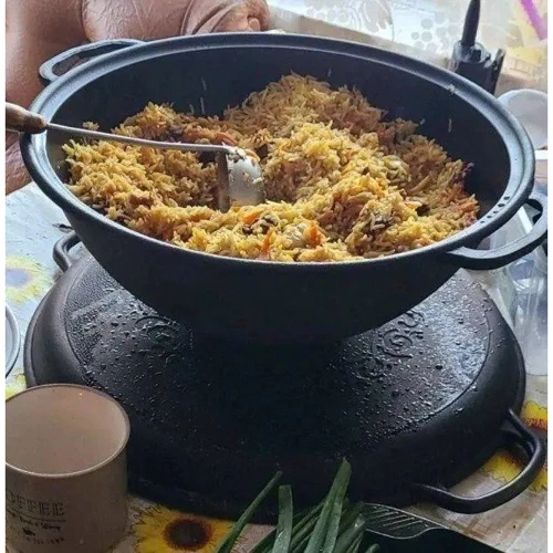 Казан узбекский Maysternya с крышкой-сковородой WOK 15л (V15СР) фото 5