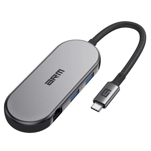 Адаптер ArmorStandart Adapter USB-C to HDMI+RJ45+USB-C+2xUSB+TF/SD Grey (ARM69365)