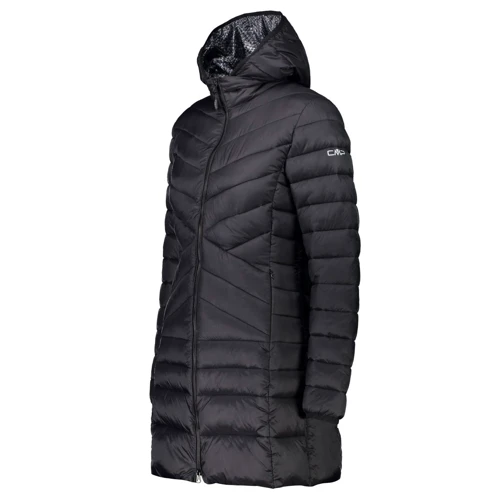 Куртка CMP Woman Coat Zip Hood 39Z0506-U901 42 (34) черная зимняя с капюшоном: Вид Куртки