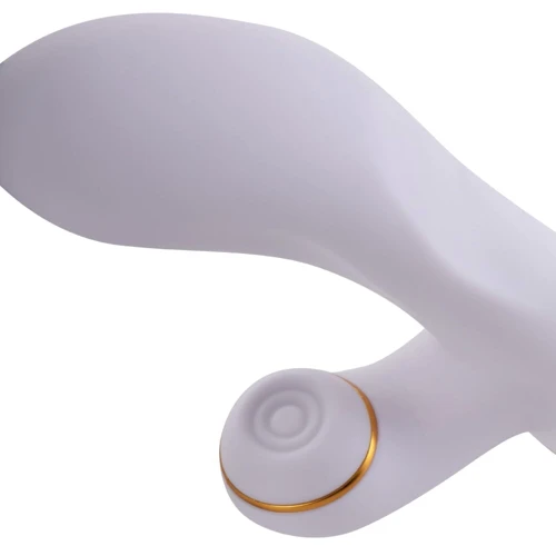 Вибратор-кролик с флоггером LOCKINK Sevanda Whip Vibrating Massage Wand - White & Golden