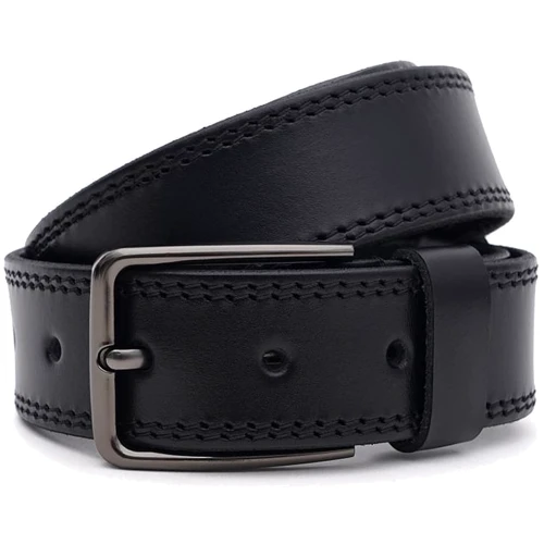 Чоловічий ремінь Borsa Leather чорний (150v1fx77-black)