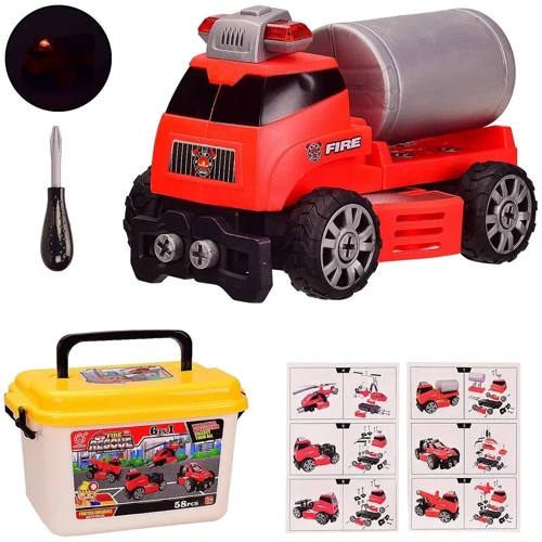 Игровой набор SJA Toys (конструктор с инструментами) свет, звук "Fire rescue 6 in1", 58 деталей (QL6601S-5): Производитель SJA Toys